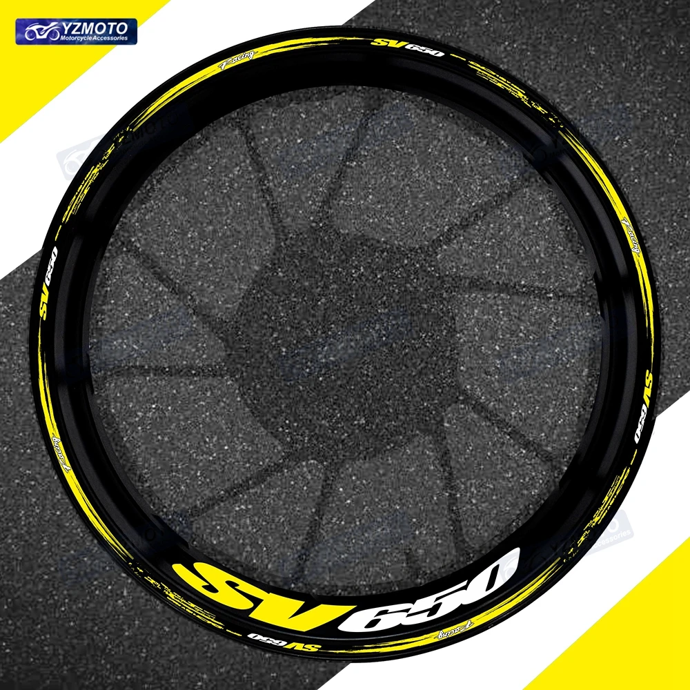 

For SV650 SV 650 Motorcycle 17 Inch Front Rear Wheel Sticker Decal Reflective Waterproof Decorative Hub Stripe Rim Stickers