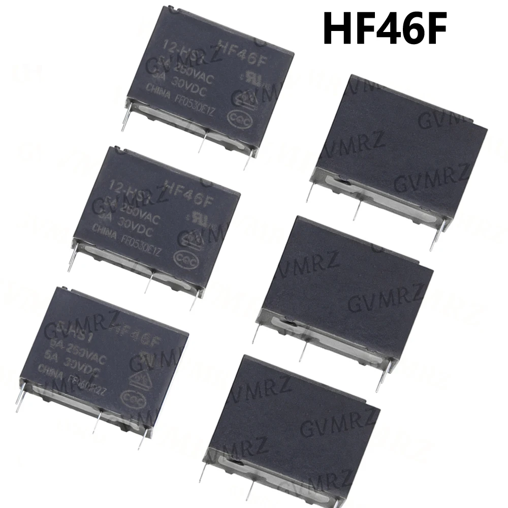  1PCS/LOT 5A 250VAC 4PIN HF46F-024-HS1 5-HS1 24V 12V 5V DC 30VDC Power Relays HF46F-005-HS1 HF46F-012-HS1 12-HS1 24-HS1