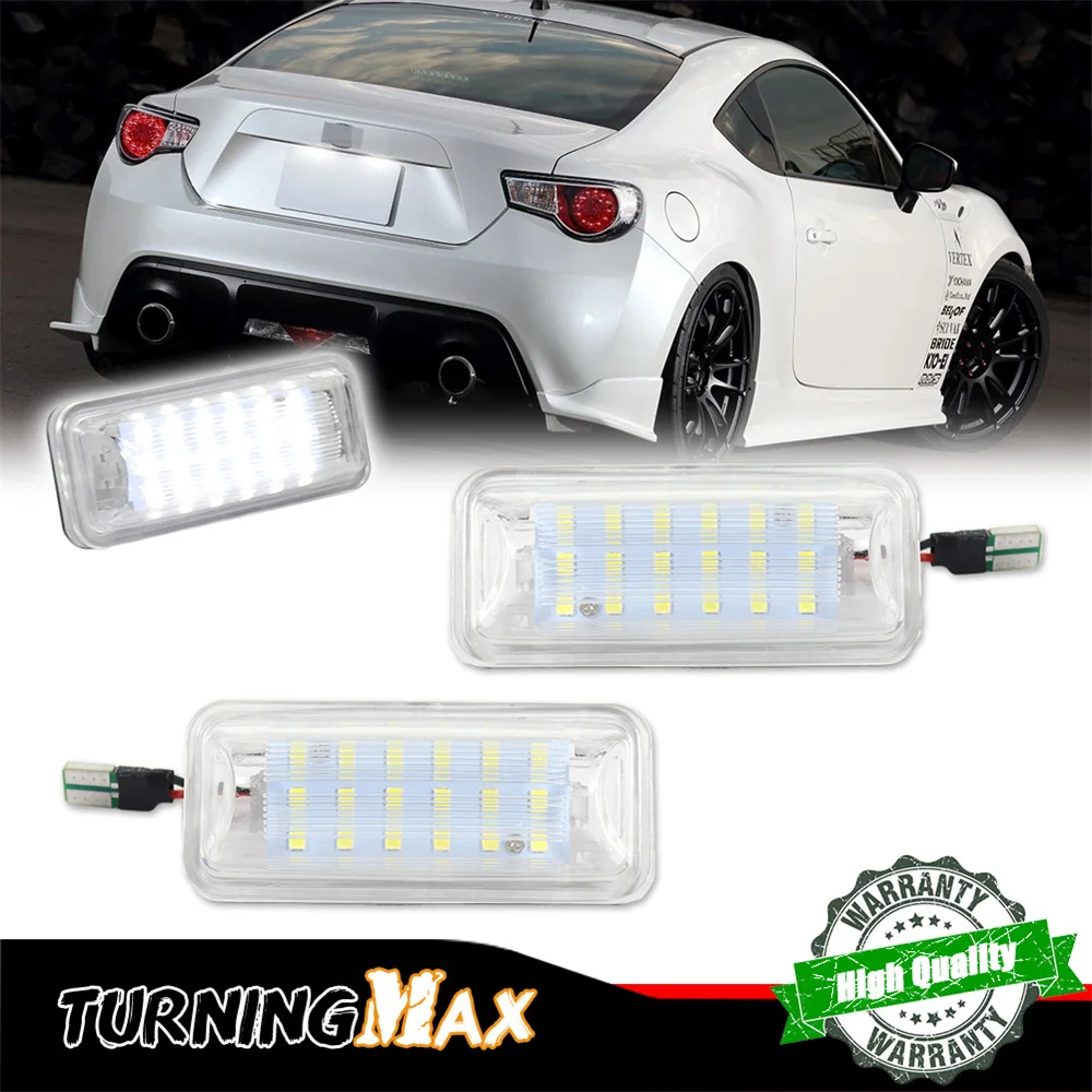 6000K White LED Car License Number Plate Lights For Subaru BRZ Impreza WRX STi Legacy Crosstrek For Scion FR-S For Toyota 86 12V