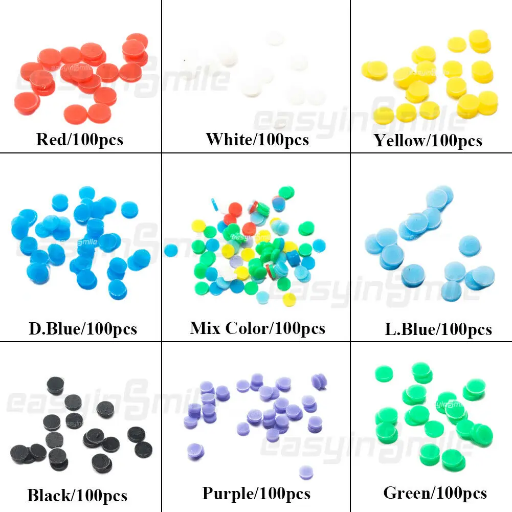 100pcs Dental Endo File Silicone Stops Ring Code Autoclavable Root Canal File Markers for Sterilization Length Gauge Easyinsmile