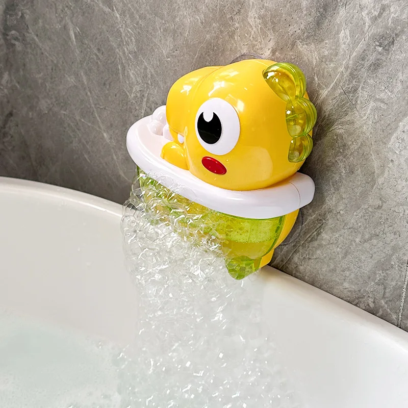 Cute Dinosaur Bubble Bath Toy for Kids,Electric Wall-Mounted Blower with Music and One-Click Start,Safe for Toddler Bathtime Fun