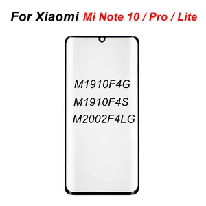 Bilashmart Front Outer Glass Xiaomi Mi Note 10 Pro Note10 Lite Touch Screen Glass Panel Replacement CC9 Pro M1910F4G M1910F4S M2002F4LG