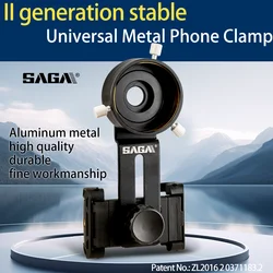 Metal mobile phone clip double monocular astronomical telescope microscope eyepiece connected to mobile phone for taking picture
