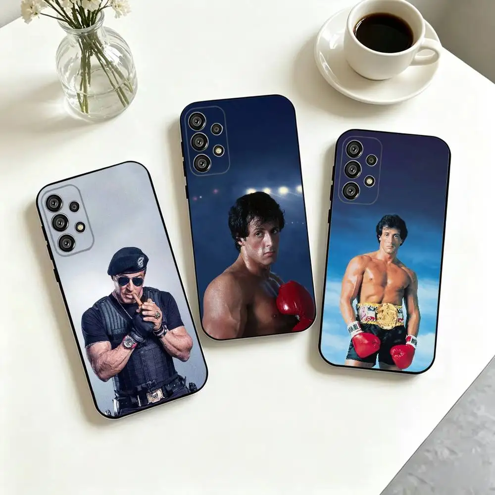 Чехол для телефона First Blood S-Stallone Sly-Y, черный, силиконовый, мягкий, для Samsung S25, S24, S21, S22, S23, S30, Ultra, S20, Plus, FE, Lite. Подарок.