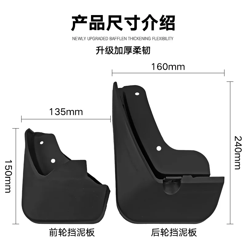 For Peugeot 308S 14-19 Car mudguard decorative panel, tire mudguard, wheel hub mudguard Beautify car wheels auto parts