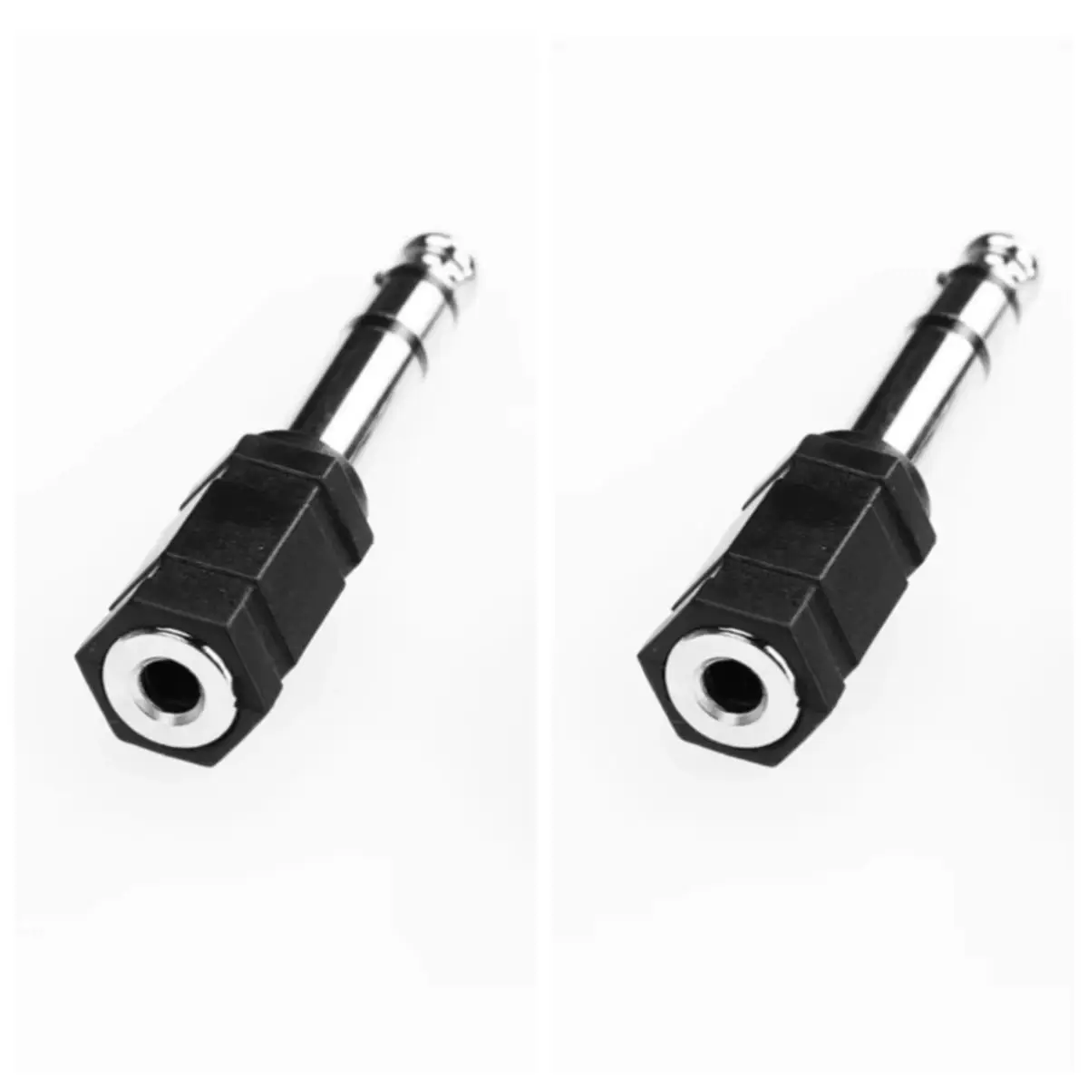 500pcs Audio Adapter Headphone 6.35mm Male to 3.5mm Female Amplifier Stereo Connector Aux Cable Nickel Plating Converter