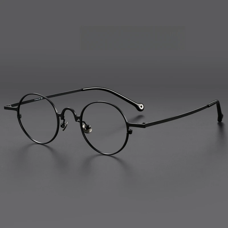FIRADA Fashion wygodne okrągłe okulary Vintage luksusowe tytanowe okulary optyczne okulary korekcyjne rama mężczyźni kobiety K808-C