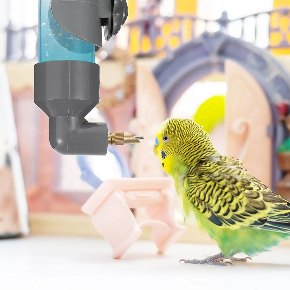

Splash Proof Automatic Bird Water Dispenser Durable PVC Material Easy Install Bird Cage Water Feeder for Parrots Pigeon Drinking