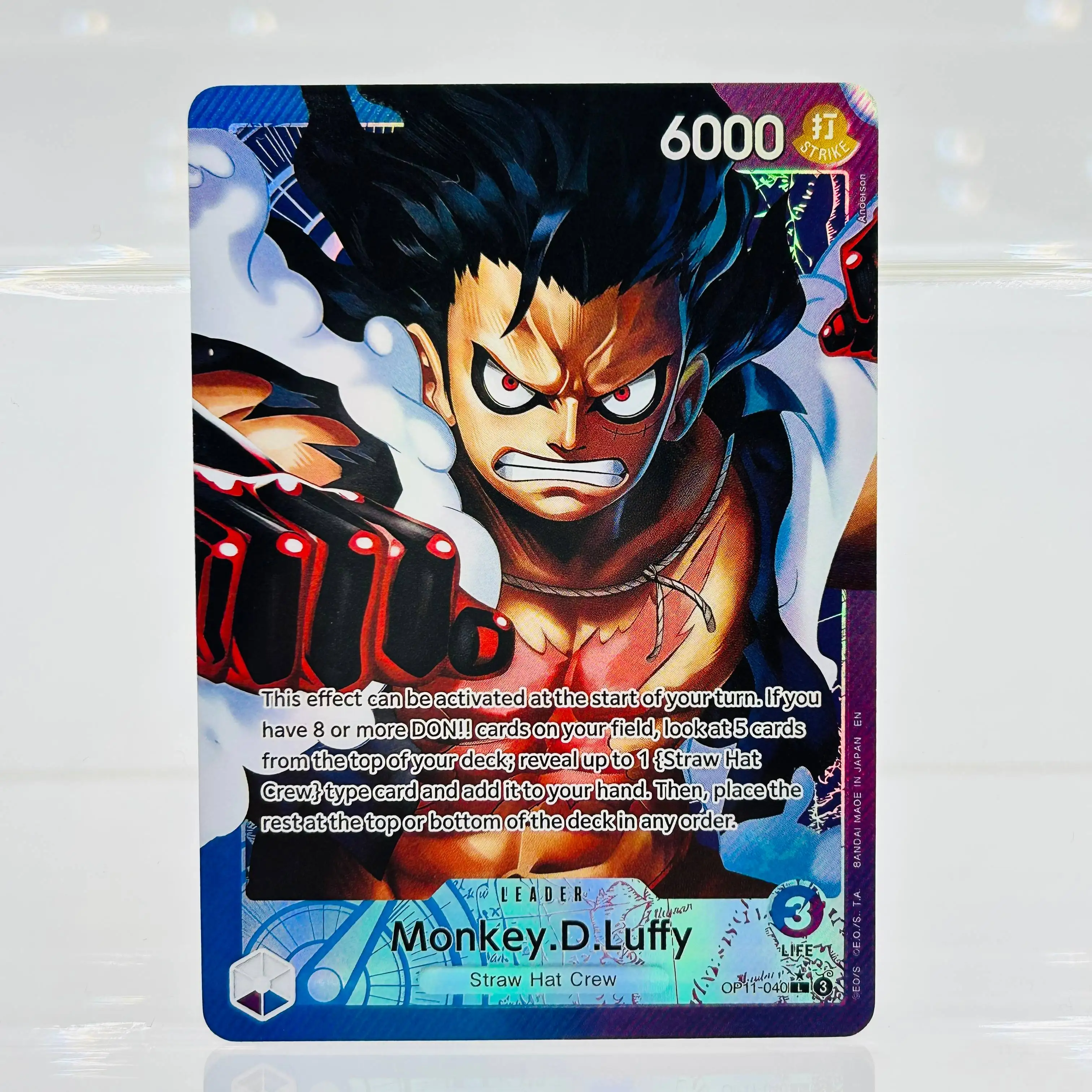 

One Piece EN OP11-040 Monkey.D.Luffy DIY Gold Foil & Foil Texture Premium Anime Collection Card
