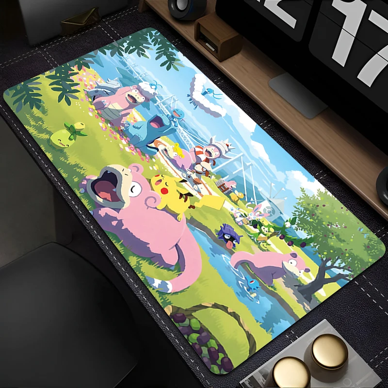 

Mouse Pad Computer Size Mousepad Non-slip Gamer Keyboard Pad Laptop Kawaii P-pokemonS Mausepad Design HD Cute Desktop Mat Carpet