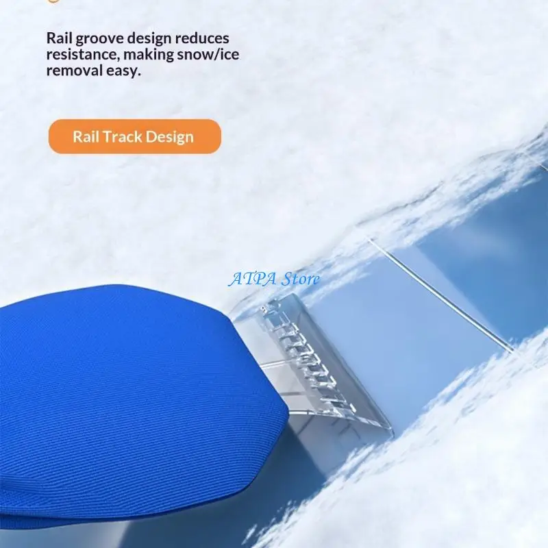 

U13C （1 pcs）Ice Scraper Mitt for Car Windshield Waterproof Snow Glove Removal Tool with Thick Warm Fleece Lining Shovel Window