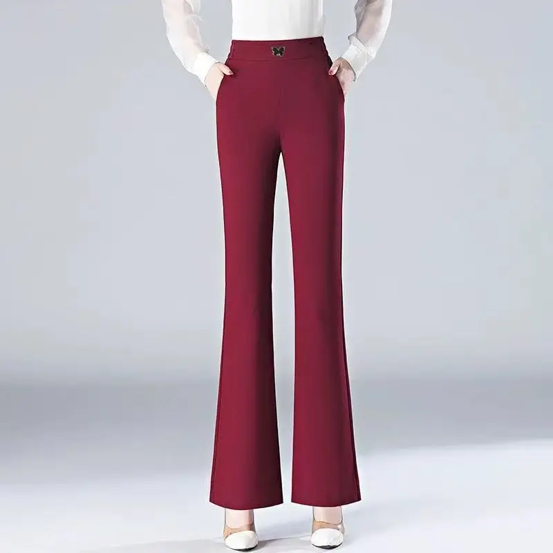 Micro flared pants women high waisted slim fit and slimming, spring autumn new loose casual flared pants