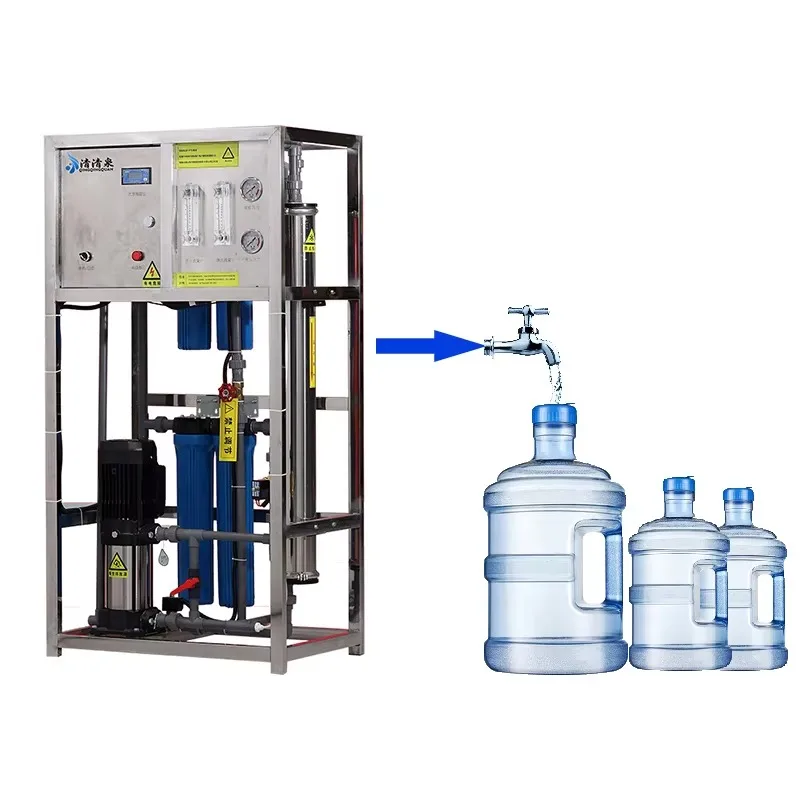 

Mobile 220V Water Treatment Machinery Pump Reverse Osmosis Filtration System Rain Water Purifier 250L/Hour CE Certified 1 Year