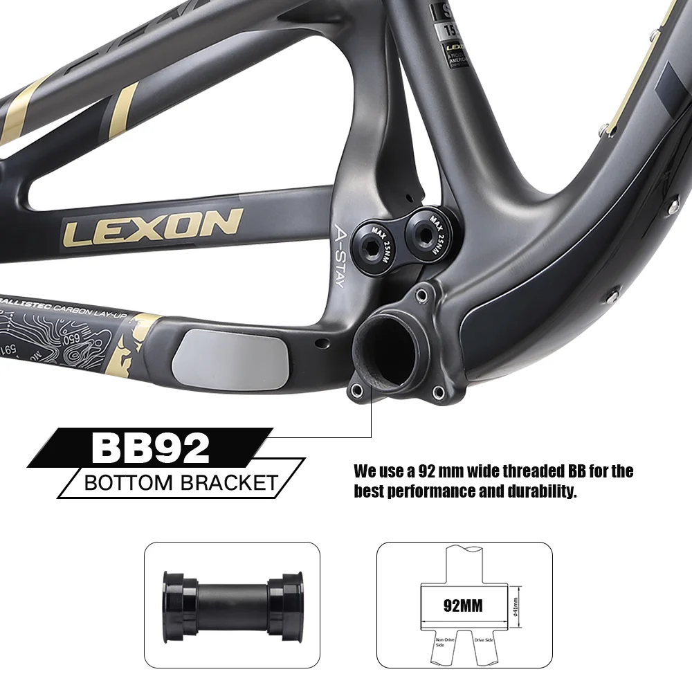 Lexon Full Suspension SPARK All Mountain Bike Frame 29er AM Boost 148mm MTB Trial Suspesnion Carbon DNM SHOCK FOR BICYCLE 27.5