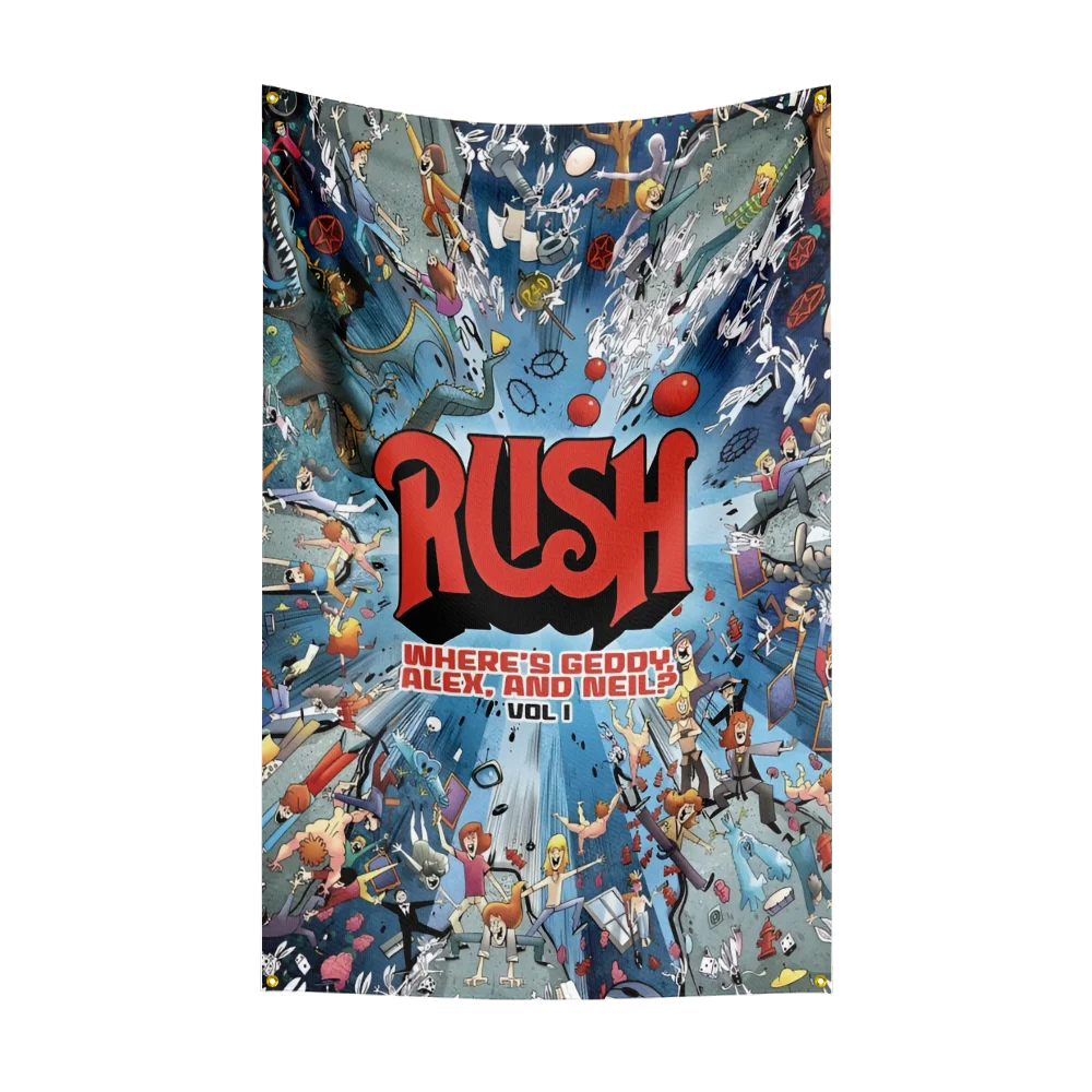 3x5 Ft Heavy Rock Band-r-Rushs Flag Polyester Digital Printing Banner for Bedroom Wall Art Out Door Tapestry Decoration