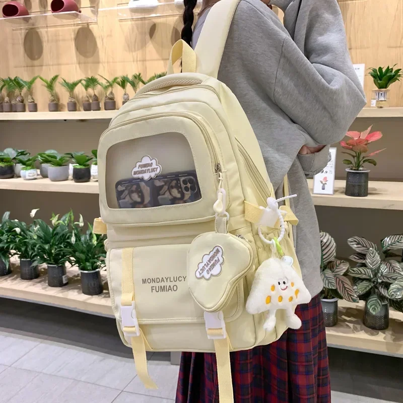 Backpack for Girls Large Capacity Junior High School High School Students Reducing Burden Cute College Trendy Girl Backpack