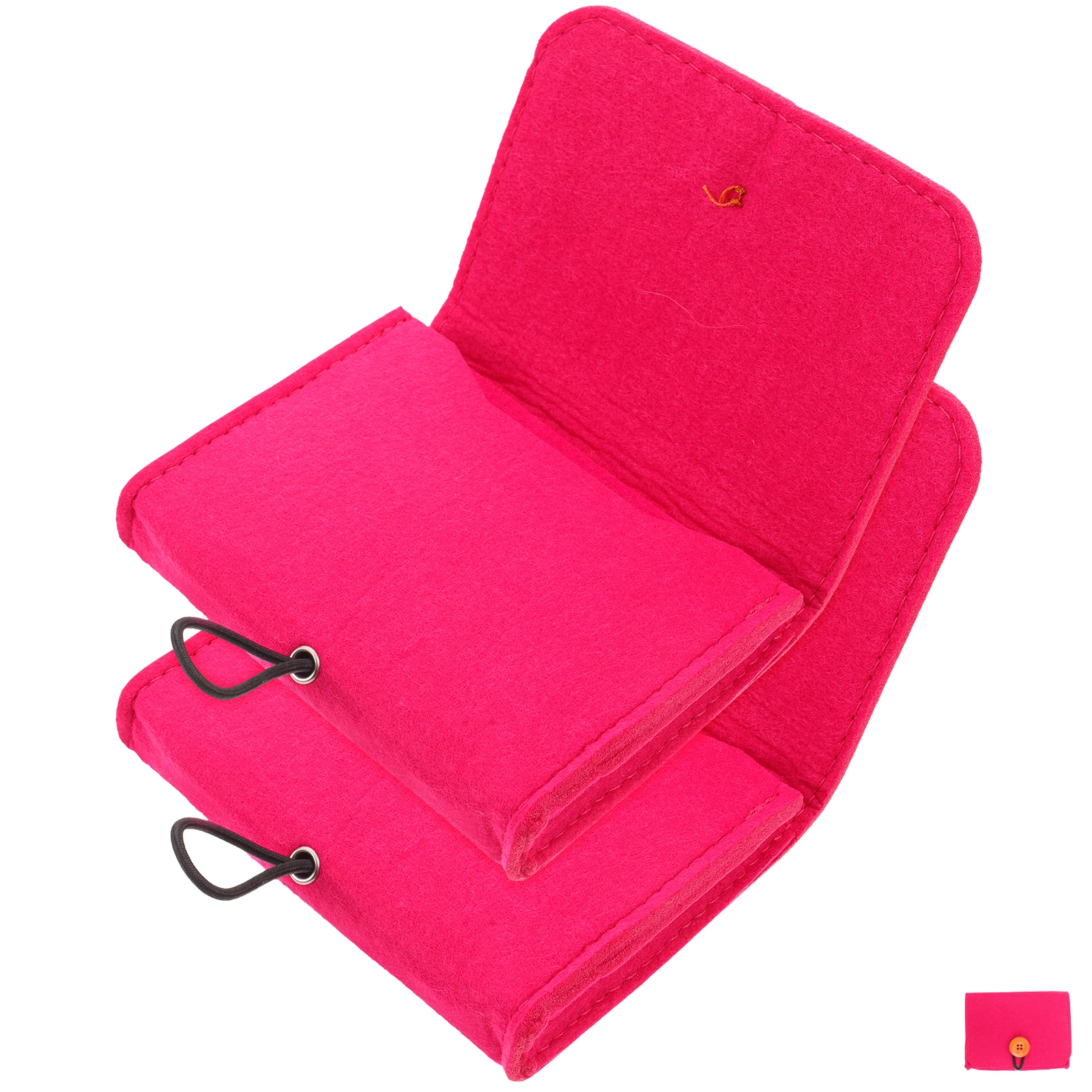 

2Pcs Essential Oil Bag Felt Storage Pouch for Travel Organizer Small Bottle Case Portable Holder Makeup Brush Container