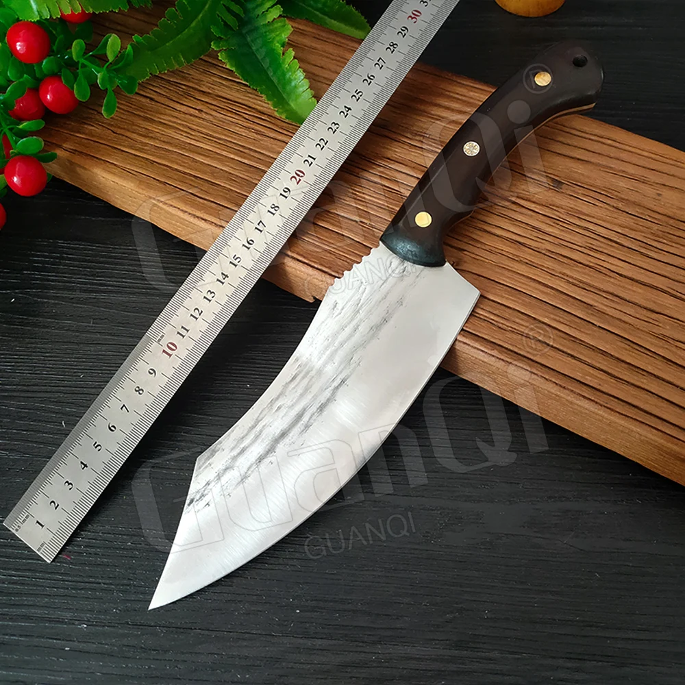 Coltello per mannaia da macellaio da cucina in acciaio inossidabile coltello da taglio per Chef serbo coltello per disossare forgiato strumenti per coltelli da cucina per frutta e carne