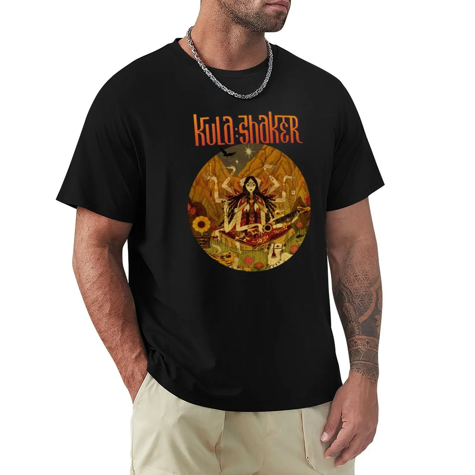 Kula Shaker 20 T-Shirt vintage t shirt summer top hippie clothes oversized t shirt Men's t shirts