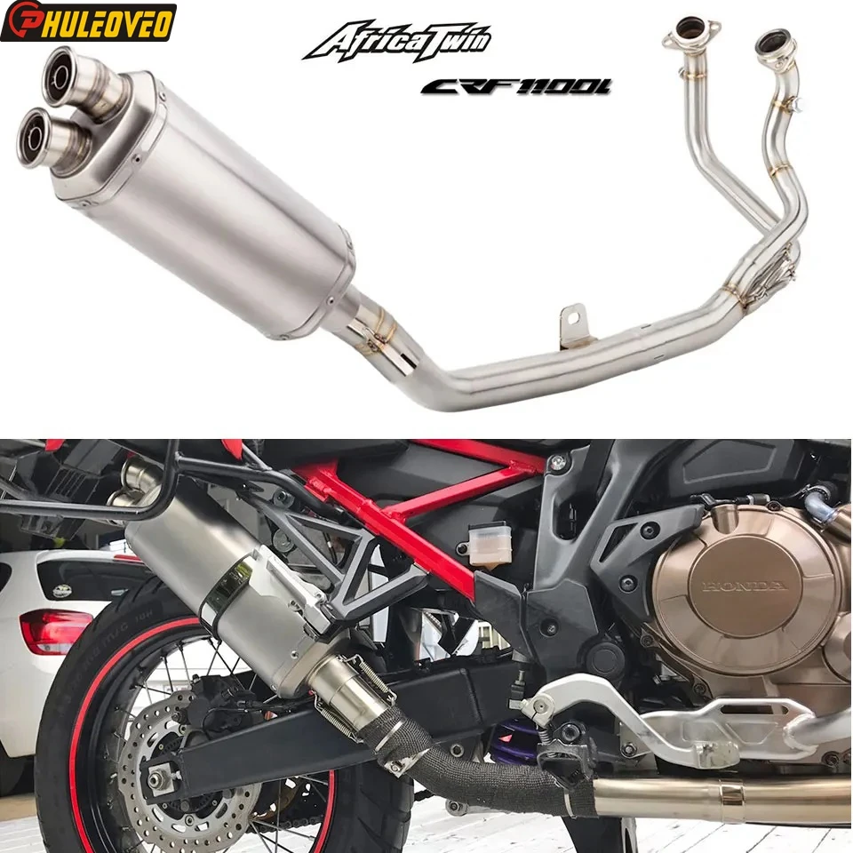 

For Honda Africa Twin CRF1100L 2020-2023 not for ADVENTURE SPORTS 20-24 Motorcycle Exhaust Full System Header Link Pipe Muffler