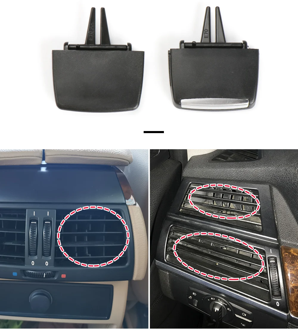 For BMW X5 X6 E70 E71 Air conditioning vent toggle piece outlet card pad clip repair bag wind direction adjustment plectrum knob