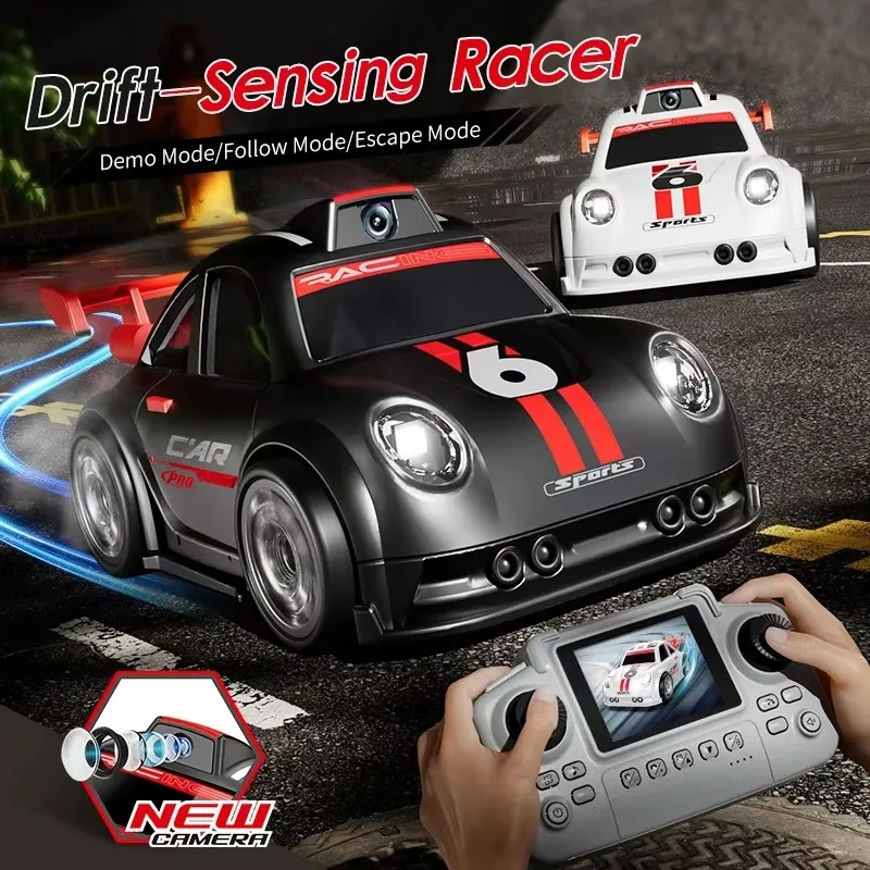 2026 New C6 RC Drift Car with Dual Mode Lights Sound Camera Screen Control Car Smart Induction Following Children's Toys Gift