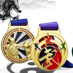 Metal Alloy Boxing Medal, Martial Arts, Taekwondo Reward Fighting, Sanda Thai, Sports Meeting Match, Home Decoration, 2Pcs