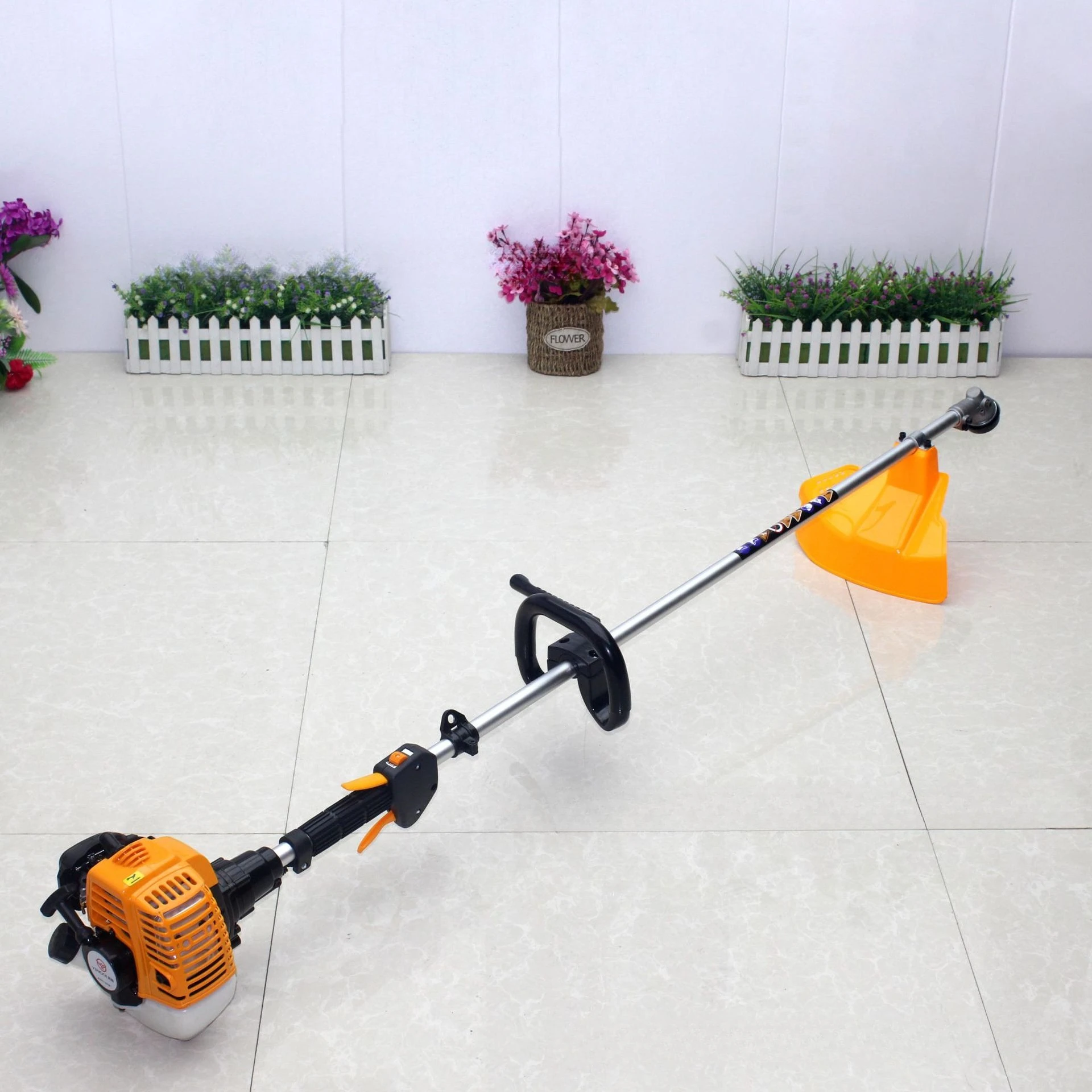 

Side mounted, lawn mower, multi function, mowing, cutting irrigation, weeding, loosening