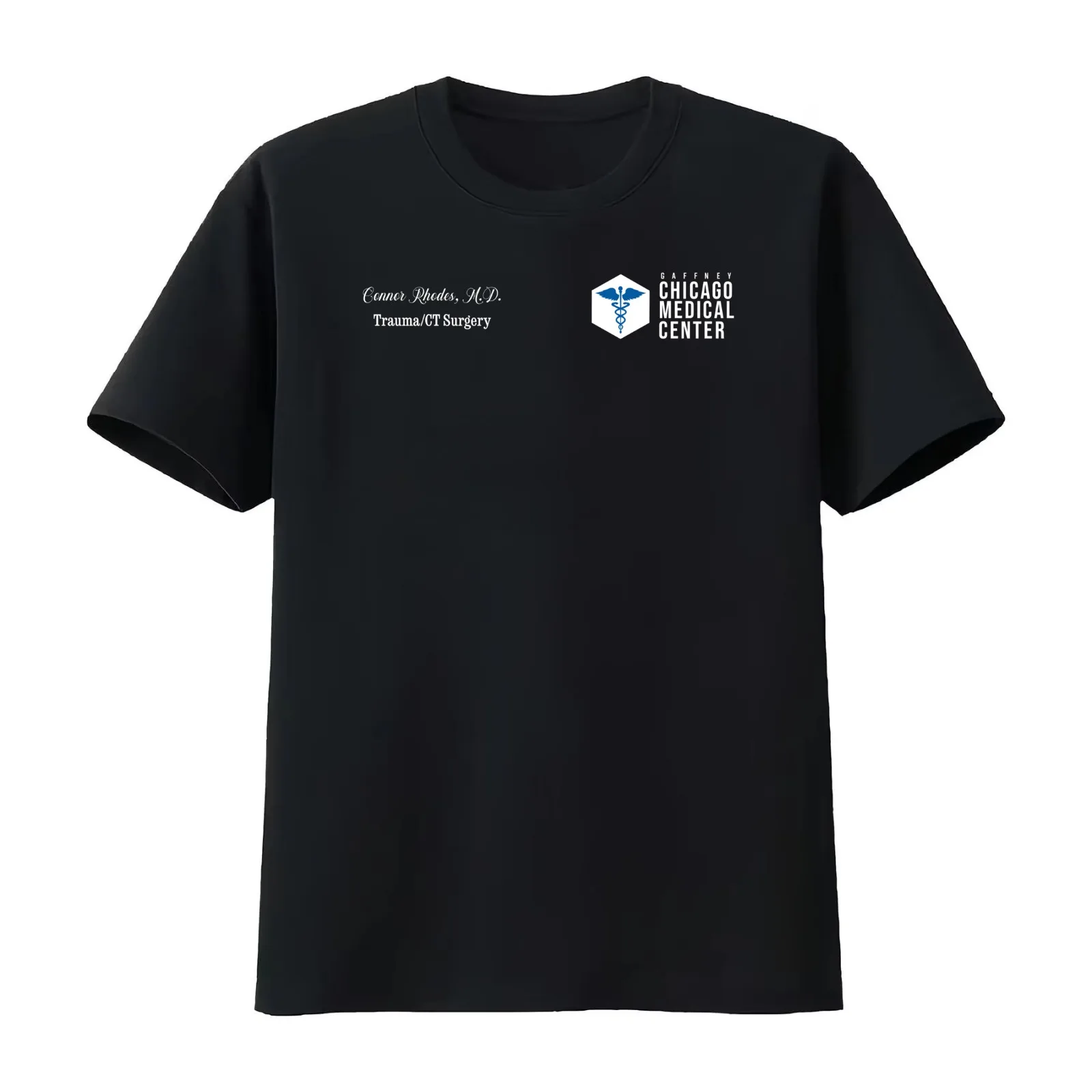 CHICAGO MED - CONNOR RHODES - SCRUBS - TRAUMA/CT SURGERY T-Shirt Summer Casual Cotton Tee Oversized Streetwear Tops