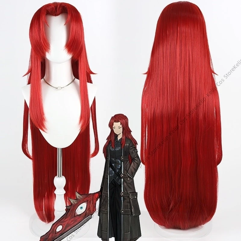 Library of Ruina Kali Cosplay Wig Long Straight Dark Red Hair Widow's Peak Hairline Halloween  Comic Con Costume Accessory