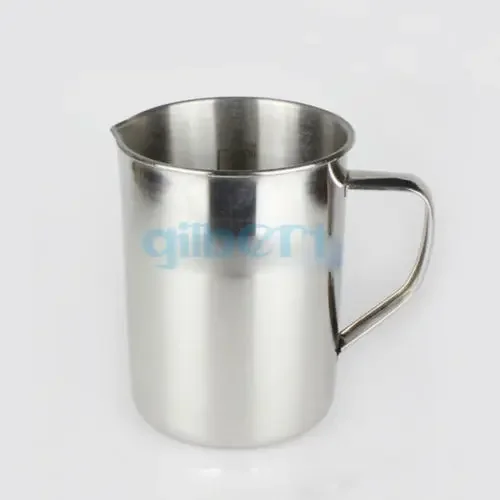 500/1000 Ml Rvs Metalen Lab Beker Maatbeker Met Innerlijke Schaal