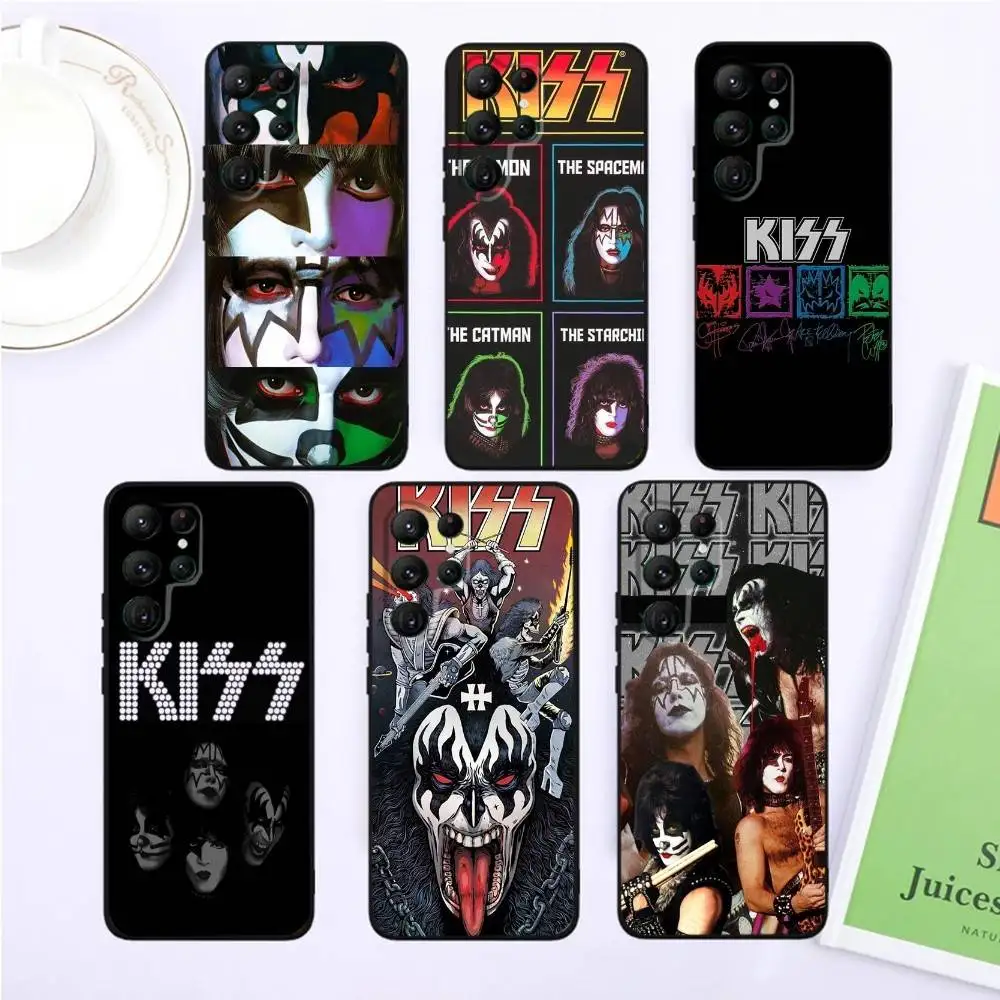 

Чехол для телефона Classics Kiss Rock Band для Samsung S25, S24, S23,22,21, Ultra,Pro,S10,S30Plus,20lite Black Cover