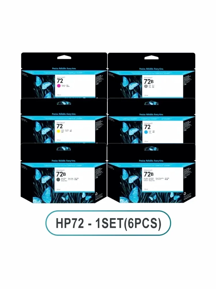 Nouveau cartouche d'encre authentique Hp 72 HP 72B HP72 pour imprimante Designjet T1300 T795 T610 T620 T770 T790 T1100 T1120 T1200 originale