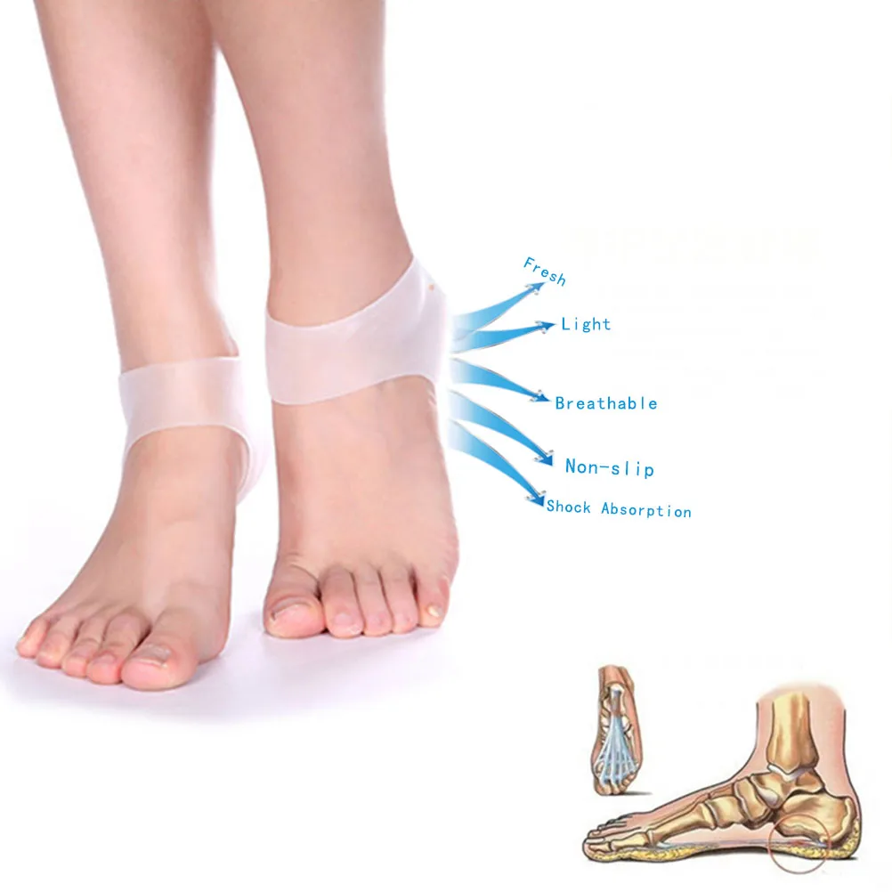 

Gel Heel Socks Reusable Washable Plantar Fasciitis Protector Foot Skin Care Silicone Moisturizing Anti Dry Cracking Socks