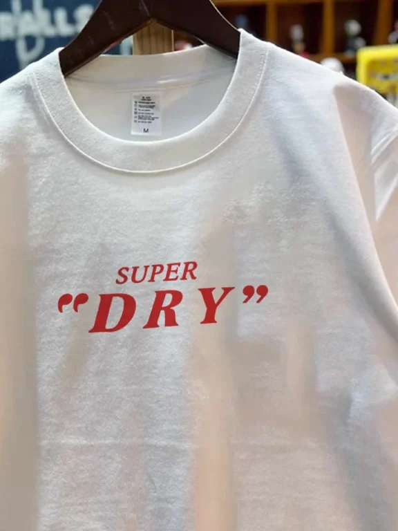 Asahi Beer Series Pure Cotton Short Sleeve T-Shirt Fun Text for Summer Unisex New Style Casual Loose Fit Digital Printing
