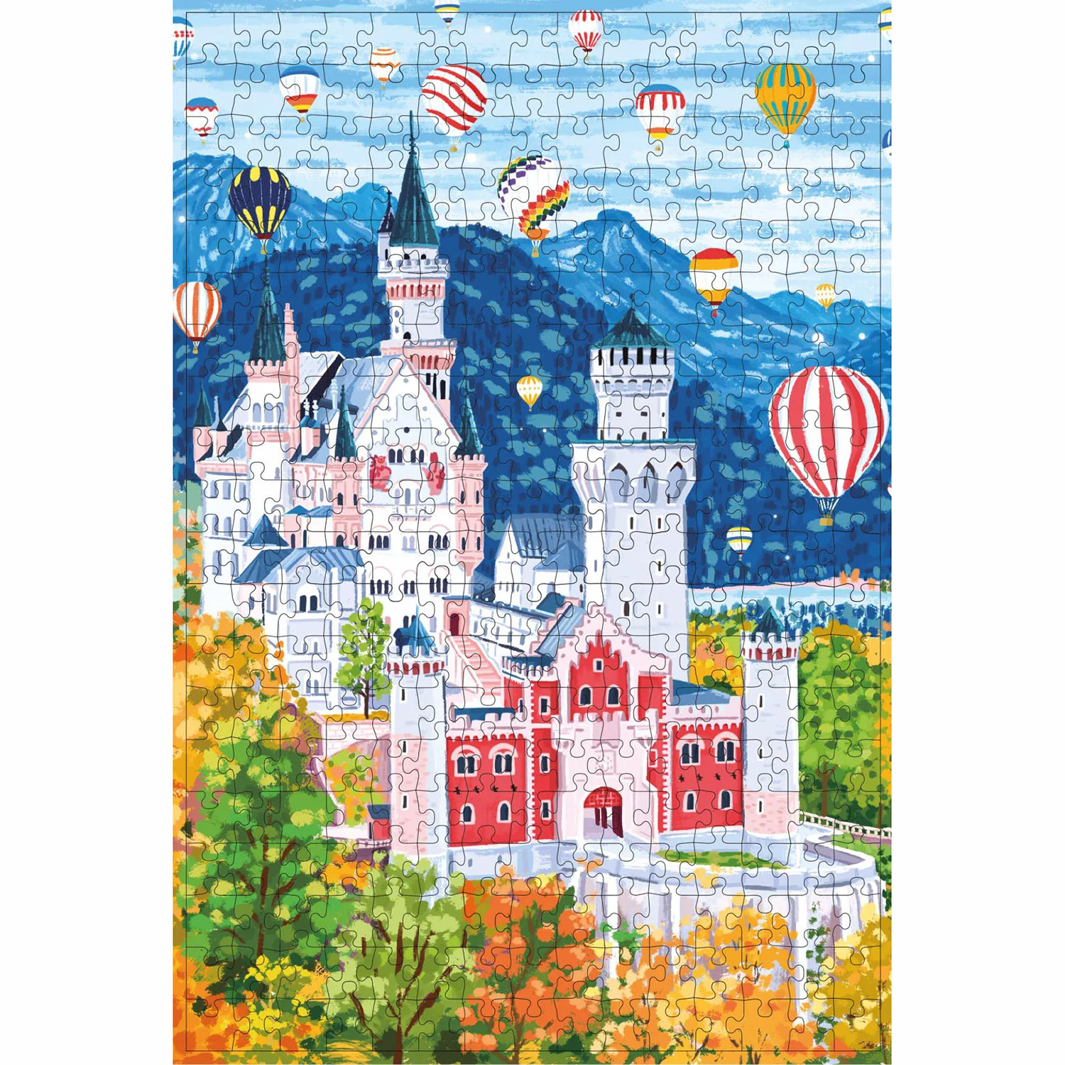 จิ๊กซอว์ภาพวิวปราสาท 300 ชิ้น วัสดุกำมะหยี่ สำหรับผู้ใหญ่ ตกแต่งบ้าน เกมสนุกสำหรับครอบครัว ของเล่นเสริมพัฒนาการสำหรับเด็ก
