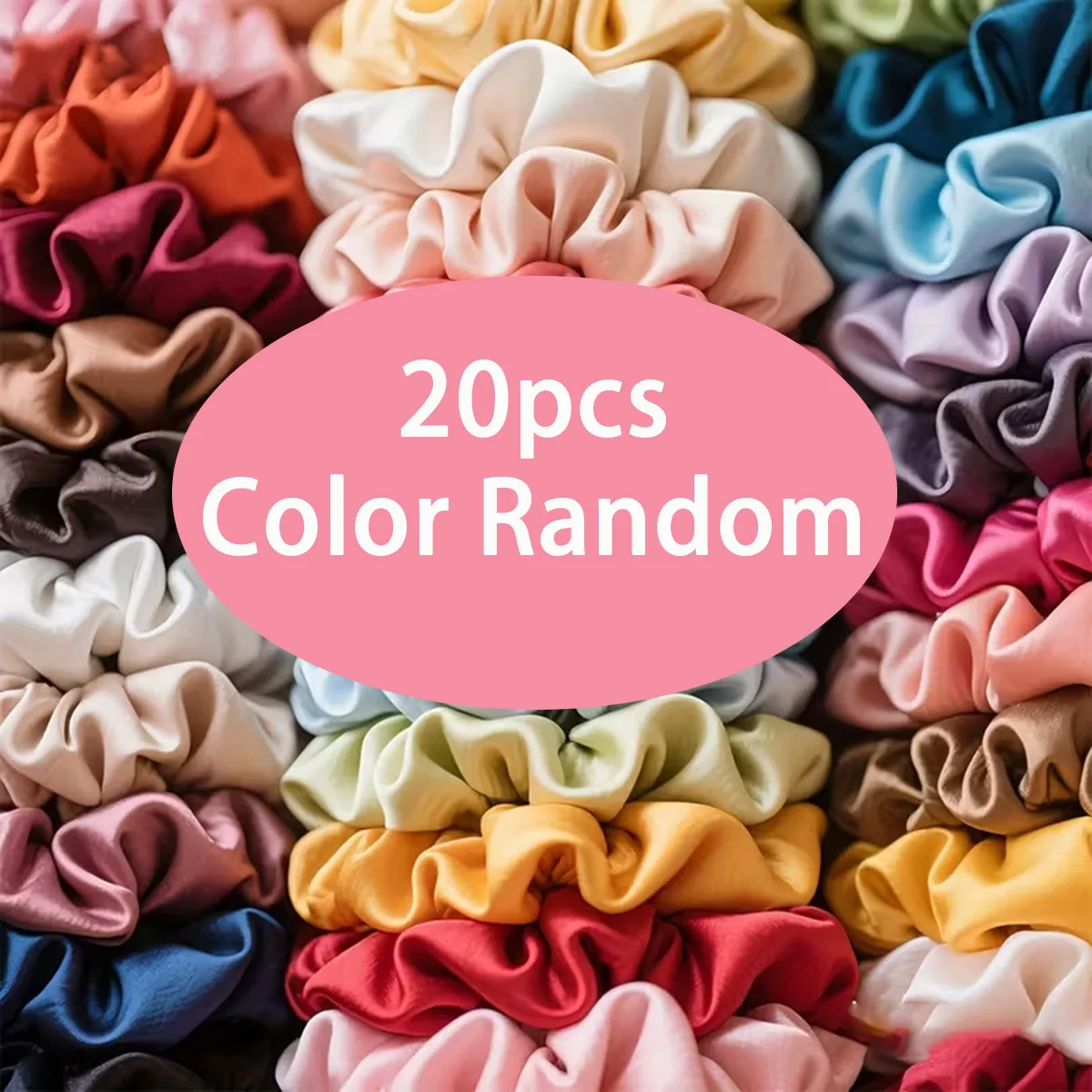 

20 Pcs Random Color Hair Ties Simple High Elastic Hair Bands Fashion Hair Rings for Women