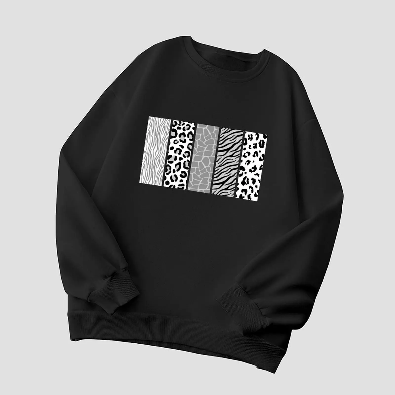 سترة سوداء مخملية برقبة دائرية سترة نسائية للخريف ملابس يومية ملابس منزلية وصلت حديثًا مناسبة للربيع والخريف #3