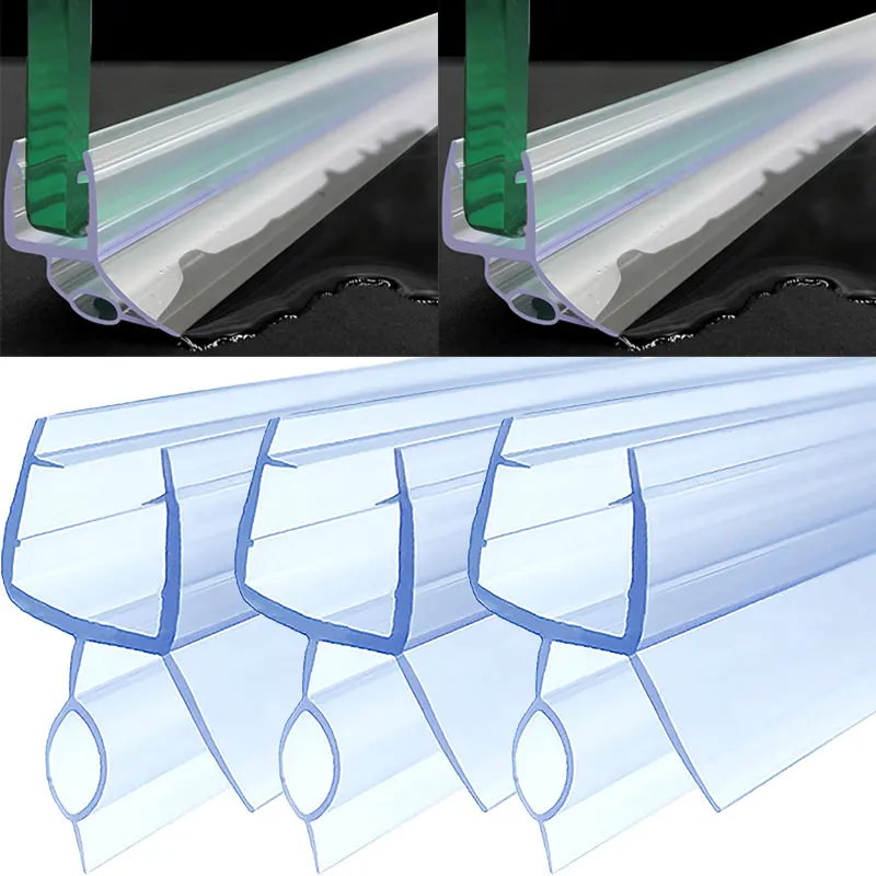Tira impermeable de PVC para ducha, sello de fácil instalación a prueba de fugas, barrera de bloque de agua sin pegamento, puertas de baño, tapones de tiro inferiores