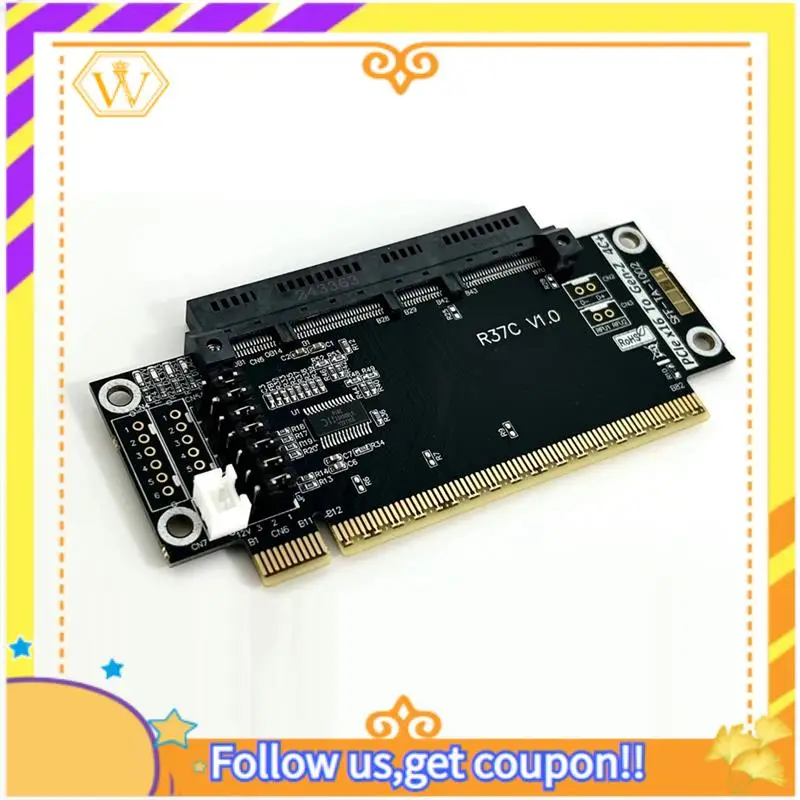 Latest-512Gbps Pcie 5.0 X16 To 4C+ Riser Card 4C+ Expansion Testing Protection Adapter Card EDSFF Server GEN5 16X Extender