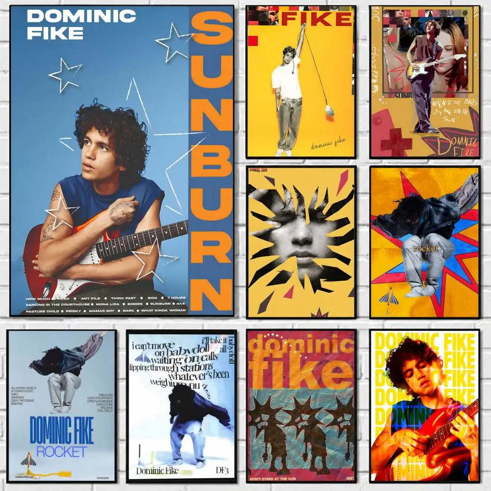 Singer Dominic Fike Poster Self-adhesive Art Waterproof Paper Sticker Coffee House Bar Room Wall Decor