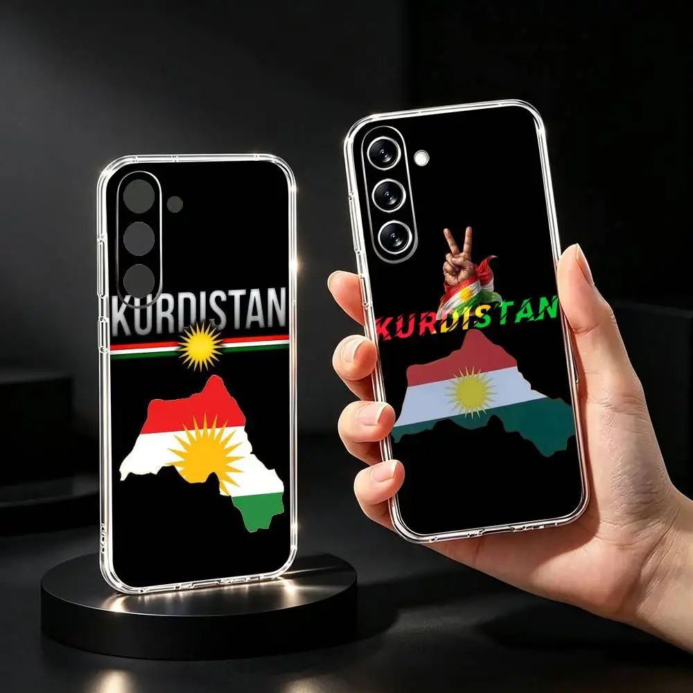 Totem OF K-KurdistanS Map Phone Case For Samsung Galaxy A73,A72,A71,A70,A53,A52,A51Transparent Cover