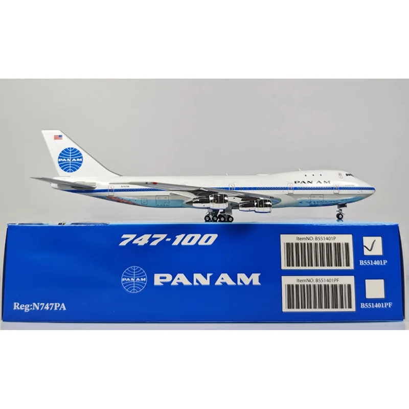 HX Diecast 1/400 Scale Pan Am B747-100 N735PA N732PA N733PA Alloy Aircraft Model Collectible Toy Ornament Decoration