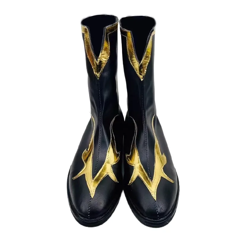 CODE GEASS Lelouch of the RE Surrection Cosplay zapatos de disfraz botas de piel sintética hechas a mano negras