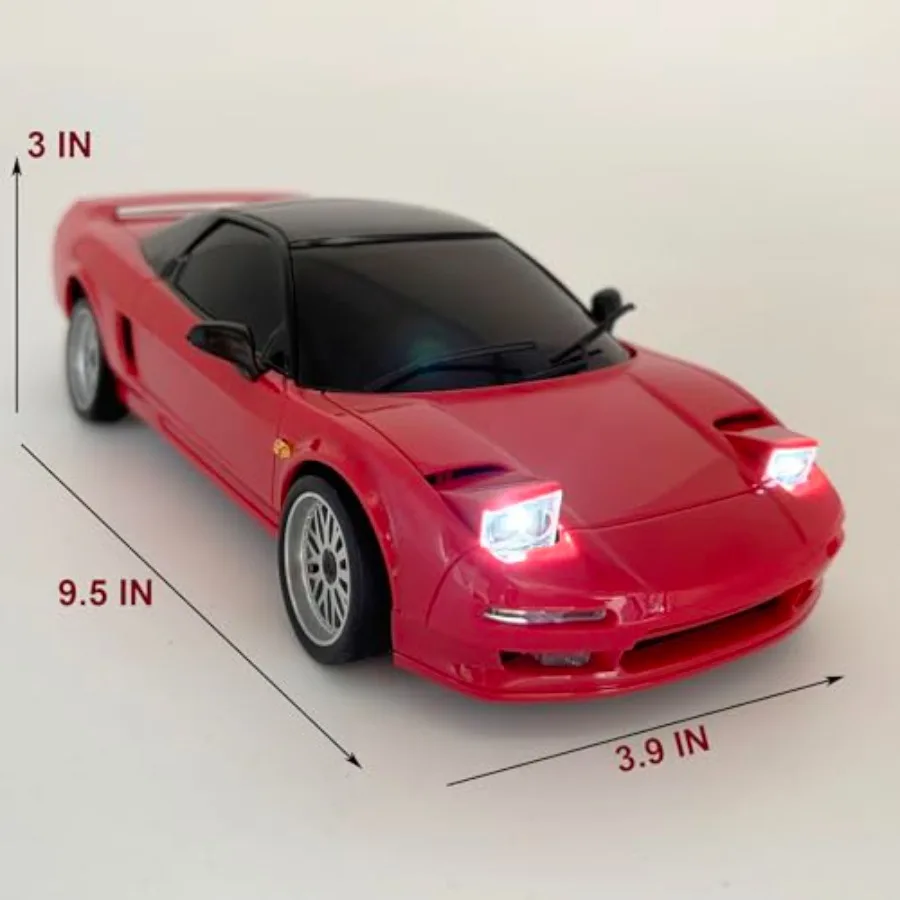 Racing remote control car for adult hobby drifting, metal drive shaft, black, full proportional ESP gyroscope stability
