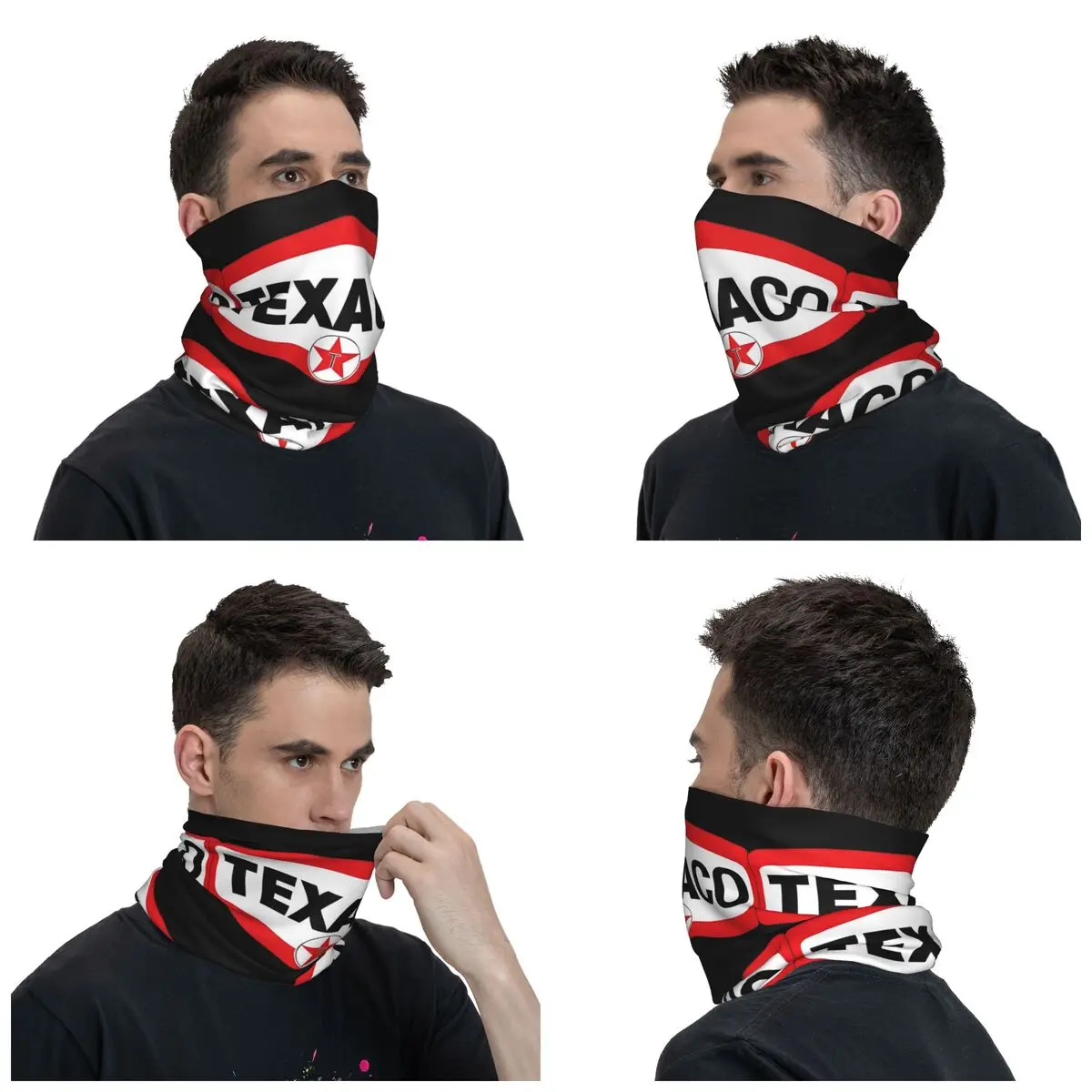 Texacos Racing Bandana penutup leher dicetak masker syal multifungsi ikat kepala berlari uniseks dewasa tahan angin