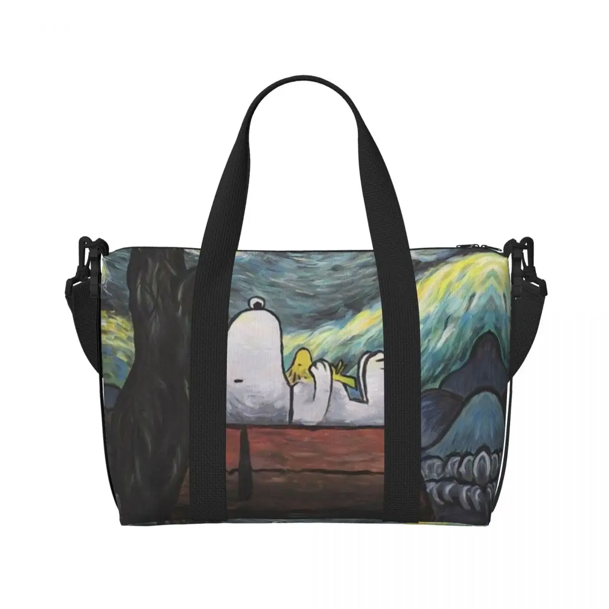 Bolso de mano personalizado Vincent Van Gogh para mujer, bolso de viaje de hombro con pintura artística de gran capacidad para playa y gimnasio