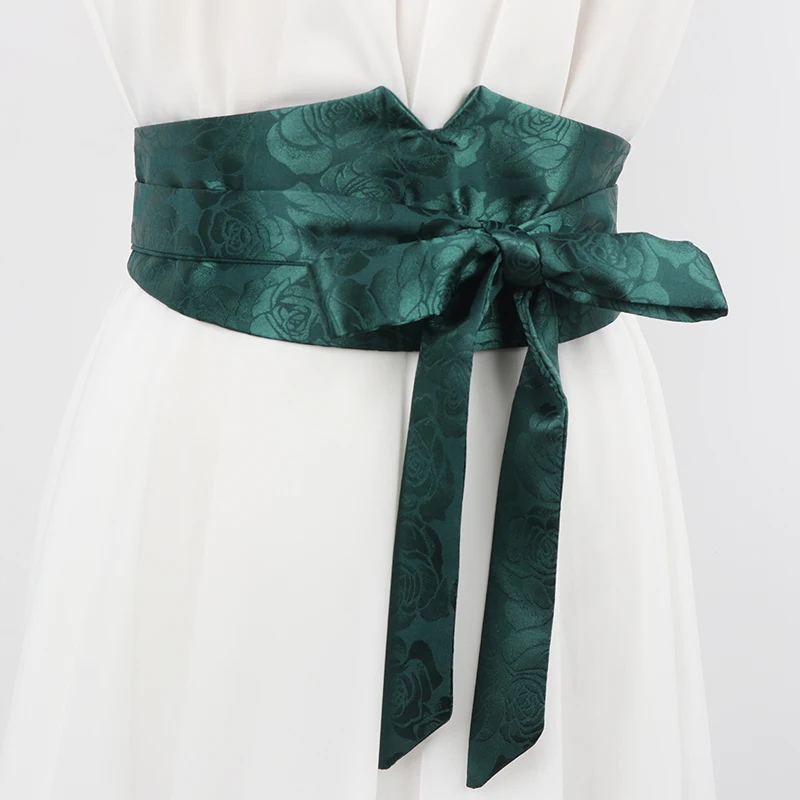 

Широкий пояс с китайской вышивкой, женский корсет, поясной ремень с завязками, элегантный декор платья ханьфу в этническом стиле