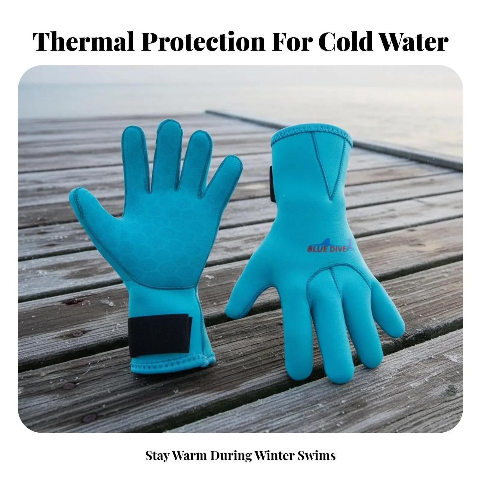 

Thermal Diving Gloves High Elasticity Thermal Wetsuit Gloves Anti-Slip Water Socks Long-Lasting Neoprene Dive Hood for All