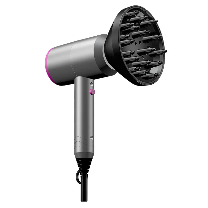 Professional Ionic Hair Dryer, Powerful 1800W Quick Drying Low Noise Hair Dryer with 2 Concentrator Nozzles 1 Diffuser